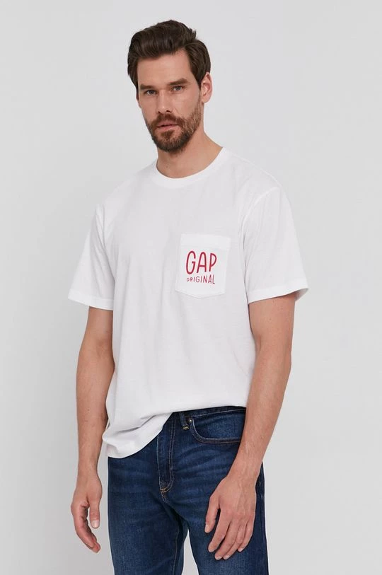 Ανδρικά Μπλουζάκια Μπλουζάκι GAP χρώμα: άσπρο 4 Ανδρικά Μπλουζάκια Μπλουζάκι GAP χρώμα: άσπρο - Image 2