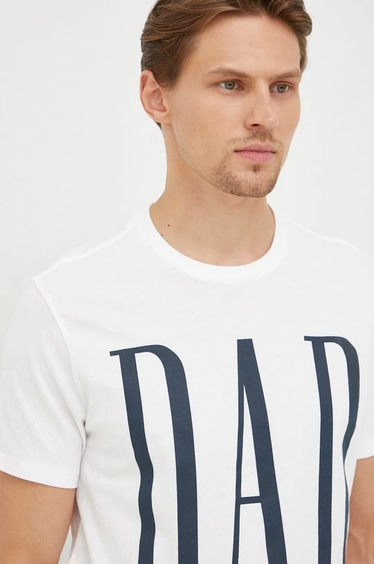 Ανδρικά Μπλουζάκια Βαμβακερό μπλουζάκι GAP άσπρο 6 Ανδρικά Μπλουζάκια Βαμβακερό μπλουζάκι GAP άσπρο - Image 4