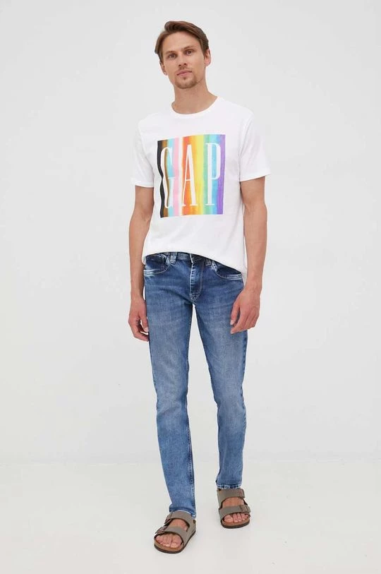 Ανδρικά Μπλουζάκια Βαμβακερό μπλουζάκι GAP άσπρο 4 Ανδρικά Μπλουζάκια Βαμβακερό μπλουζάκι GAP άσπρο - Image 2