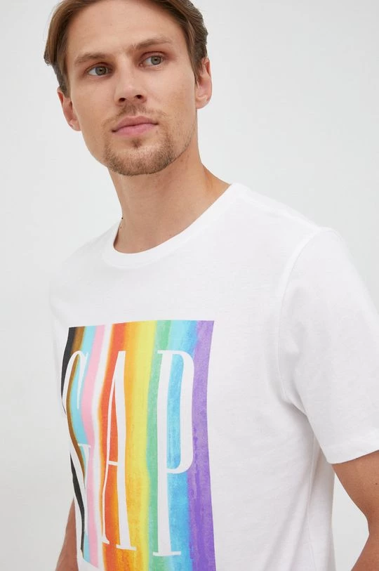 Ανδρικά Μπλουζάκια Βαμβακερό μπλουζάκι GAP άσπρο 6 Ανδρικά Μπλουζάκια Βαμβακερό μπλουζάκι GAP άσπρο - Image 4