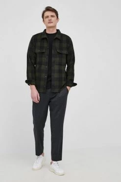 Ανδρικά Πουκάμισα GAP - Πουκάμισο από μείγμα μαλλιού μαύρο -Gap Κατάστημα unnamed file 2557