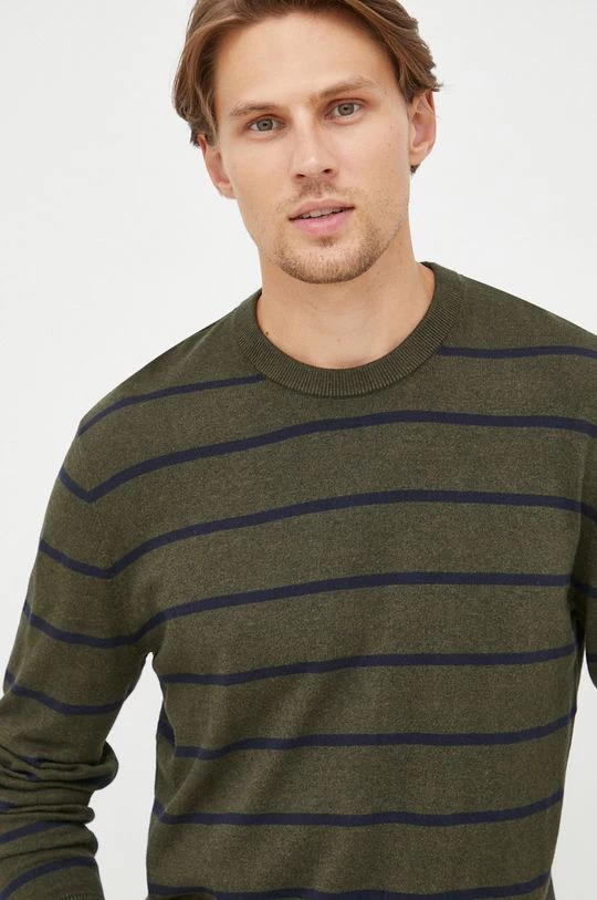 Ανδρικά Χωρίς φερμουάρ Βαμβακερό πουλόβερ GAP χρώμα: πράσινο, 3 Ανδρικά Χωρίς φερμουάρ Βαμβακερό πουλόβερ GAP χρώμα: πράσινο,