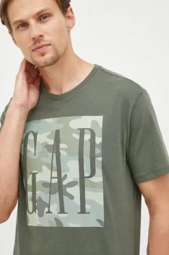 Ανδρικά Μπλουζάκια Βαμβακερό μπλουζάκι GAP πράσινο