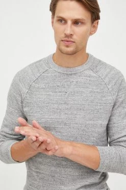 Ανδρικά Χωρίς φερμουάρ Βαμβακερό πουλόβερ GAP χρώμα: γκρι,