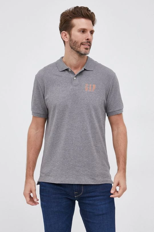 Ανδρικά Πόλο μπλουζάκια Πόλο GAP χρώμα: γκρι 3 Ανδρικά Πόλο μπλουζάκια Πόλο GAP χρώμα: γκρι