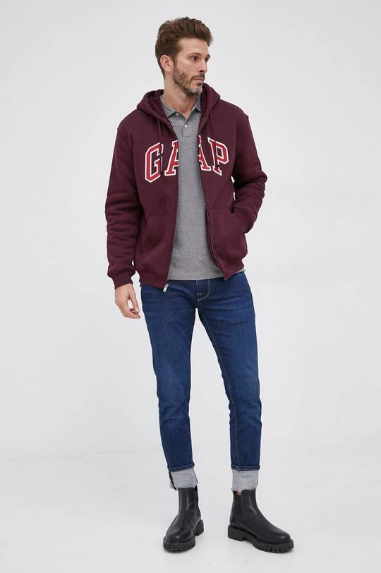 Ανδρικά Πόλο μπλουζάκια Πόλο GAP χρώμα: γκρι 4 Ανδρικά Πόλο μπλουζάκια Πόλο GAP χρώμα: γκρι - Image 2