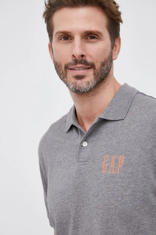 Ανδρικά Πόλο μπλουζάκια Πόλο GAP χρώμα: γκρι 6 Ανδρικά Πόλο μπλουζάκια Πόλο GAP χρώμα: γκρι - Image 4