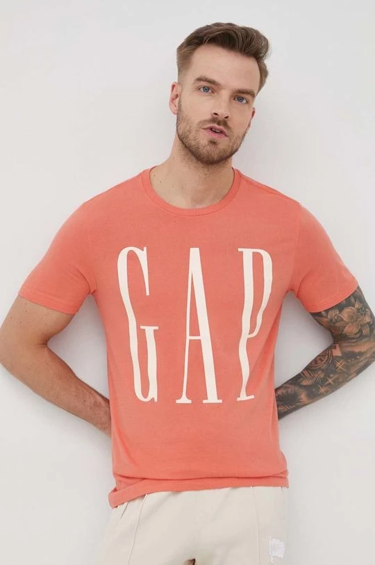Ανδρικά Μπλουζάκια Βαμβακερό μπλουζάκι GAP πορτοκαλί 3 Ανδρικά Μπλουζάκια Βαμβακερό μπλουζάκι GAP πορτοκαλί