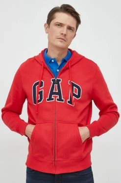 Ανδρικά Με φερμουάρ Μπλούζα GAP κόκκινο, με κουκούλα -Gap Κατάστημα unnamed file 37