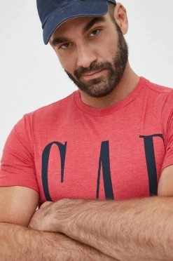 Ανδρικά Μπλουζάκια Βαμβακερό μπλουζάκι GAP κόκκινο -Gap Κατάστημα unnamed file 459