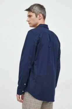 Ανδρικά Πουκάμισα Βαμβακερό πουκάμισο GAP χρώμα: ναυτικό μπλε, -Gap Κατάστημα unnamed file 491