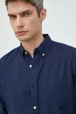 Ανδρικά Πουκάμισα Βαμβακερό πουκάμισο GAP χρώμα: ναυτικό μπλε, -Gap Κατάστημα unnamed file 492