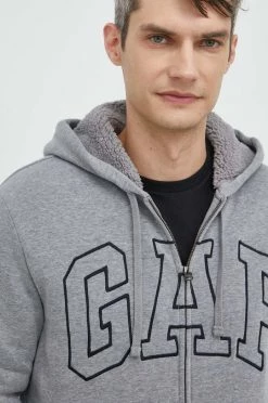 Ανδρικά Με φερμουάρ Μπλούζα GAP γκρι, με κουκούλα -Gap Κατάστημα unnamed file 507