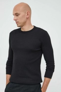 Ανδρικά Μακρυμάνικα Longsleeve GAP μαύρο,