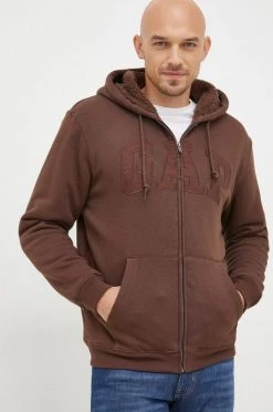 Ανδρικά Με φερμουάρ Μπλούζα GAP καφέ, -Gap Κατάστημα unnamed file 56