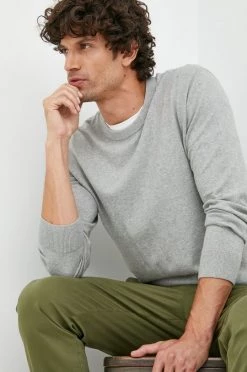 Ανδρικά Χωρίς φερμουάρ Βαμβακερό πουλόβερ GAP χρώμα: γκρι,