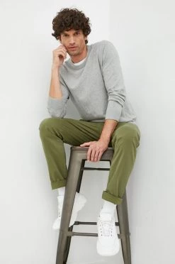 Ανδρικά Χωρίς φερμουάρ Βαμβακερό πουλόβερ GAP χρώμα: γκρι, -Gap Κατάστημα unnamed file 621