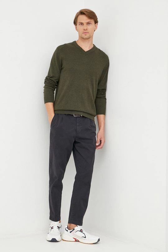 Ανδρικά Χωρίς φερμουάρ Βαμβακερό πουλόβερ GAP χρώμα: πράσινο, 4 Ανδρικά Χωρίς φερμουάρ Βαμβακερό πουλόβερ GAP χρώμα: πράσινο, - Image 2