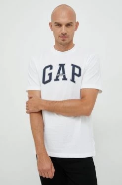 Ανδρικά Μπλουζάκια Βαμβακερό μπλουζάκι GAP άσπρο