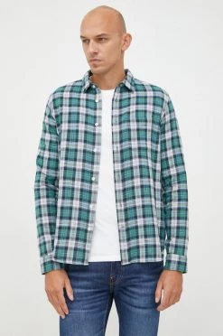 Ανδρικά Πουκάμισα Βαμβακερό πουκάμισο GAP χρώμα: πράσινο,