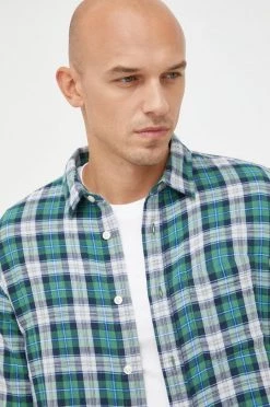 Ανδρικά Πουκάμισα Βαμβακερό πουκάμισο GAP χρώμα: πράσινο, -Gap Κατάστημα unnamed file 809