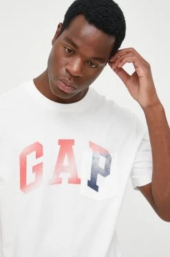 Ανδρικά Μπλουζάκια Βαμβακερό μπλουζάκι GAP άσπρο -Gap Κατάστημα unnamed file 840